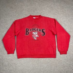 Wisconsin Badgers Sweater Adults Extra Large Red Pullover